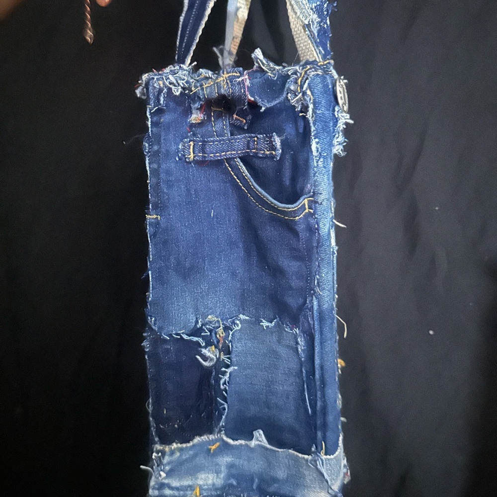 Handcrafted Denim Patchwork Tote - image 3